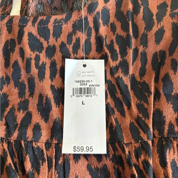 NWT Gap Tiered Top Cheetah print size L - Picture 4 of 5